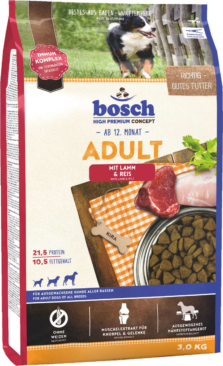 bosch Hunde-Trockenfutter Adult Lamm & Reis